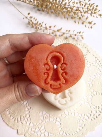 Ароматни чаени свещички сърце с ключалка, 10бр. в комплект, за романтика - снимка 4