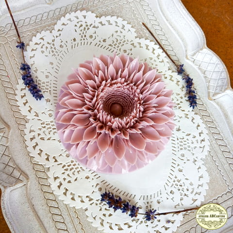 Декоративен ароматен сапун с форма на хризантема, ръчна изработка по поръчка - снимка 2