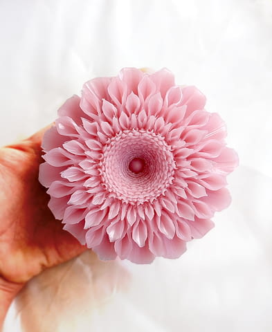 Декоративен ароматен сапун с форма на хризантема, ръчна изработка по поръчка - снимка 3