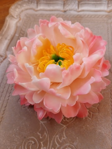 Декоративен сапун с форма на божур, подарък за 8ми март и други поводи - снимка 1