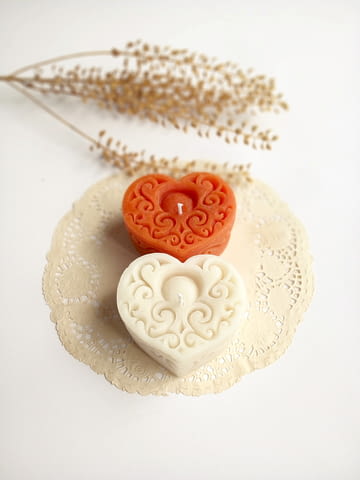 Декоративни свещички две сърцa в комплект, за вашата романтична вечер - снимка 2