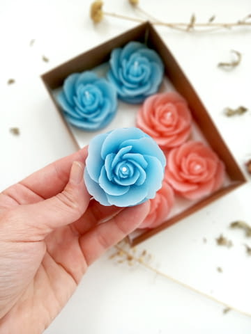 Комплект от 6 ароматни чаени свещички розички, за всеки повод - снимка 2