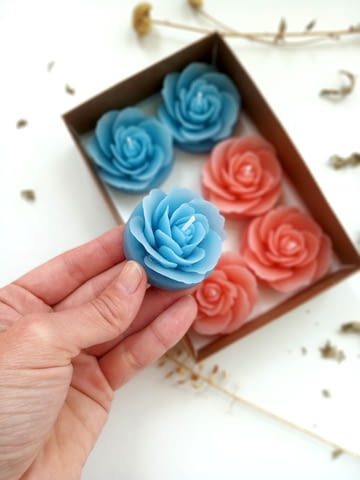 Комплект от 6 ароматни чаени свещички розички, за всеки повод - снимка 3