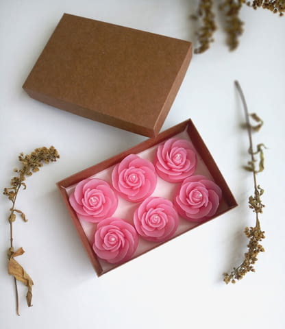 Комплект от 6 ароматни чаени свещички розички, за всеки повод - снимка 6