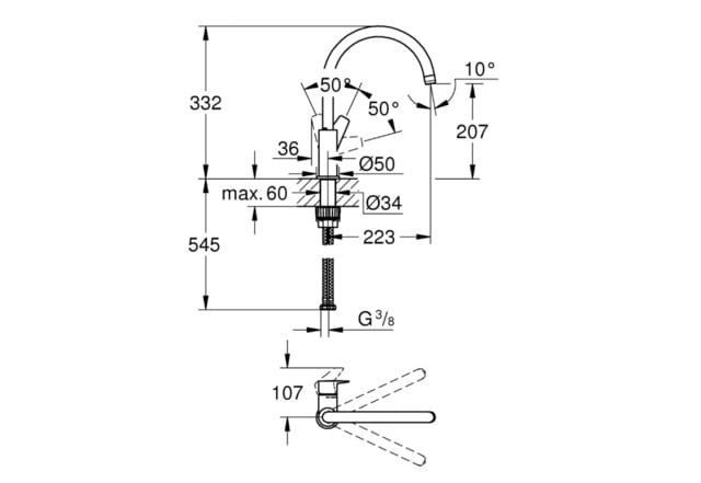 Смесител за кухня Grohe Start Edge, Гаранция - град Варна | Други - снимка 4
