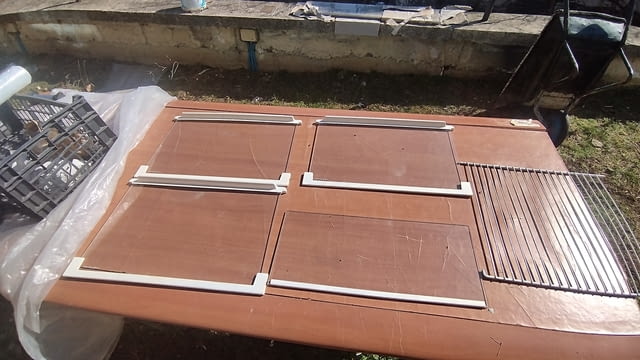 Стъклени рафтове за хладилник 3+1бр 47, 5 /30, 5см safety glass и решетка - снимка 5