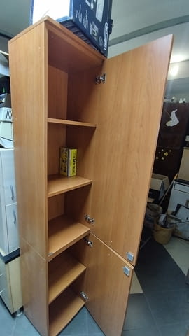 Еднокрил гардероб с две врати ирафтове със заключване - Офис шкаф 42/200/40 - снимка 2