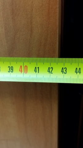 Еднокрил гардероб с две врати ирафтове със заключване - Офис шкаф 42/200/40 - снимка 3