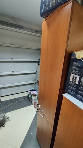 Еднокрил гардероб с две врати ирафтове със заключване - Офис шкаф 42/200/40 - снимка 4