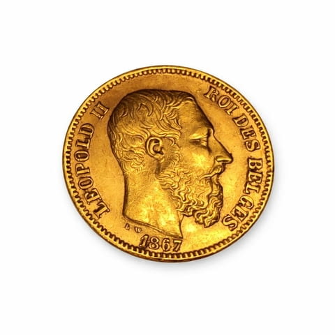 Златна монета Крал Леополд II 1865 - 1909, град Велико Търново | Нумизматика / Бонистика - снимка 1