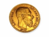 Златна монета Крал Леополд II 1865 - 1909