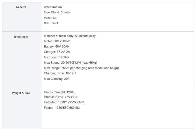 Електрически скутер/тротинетка KuKirin G4 2000W 20AH - град Разград | Други - снимка 8