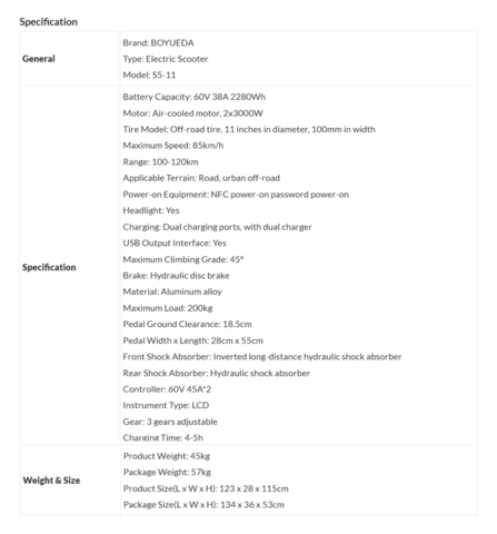 Електрически скутер/тротинетка със седалка BOYUEDA S5 6000W 38AH - снимка 9