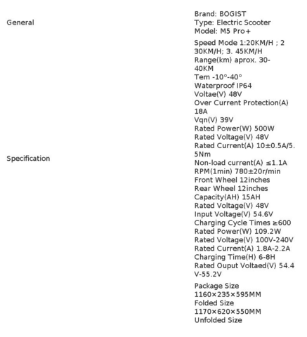 Електрически скутер/тротинетка със седалка BOGIST M5 PRO+ 500W 15AH - снимка 7