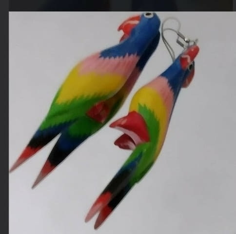 Пъстри обици Папагали - град Монтана | Обеци - снимка 2
