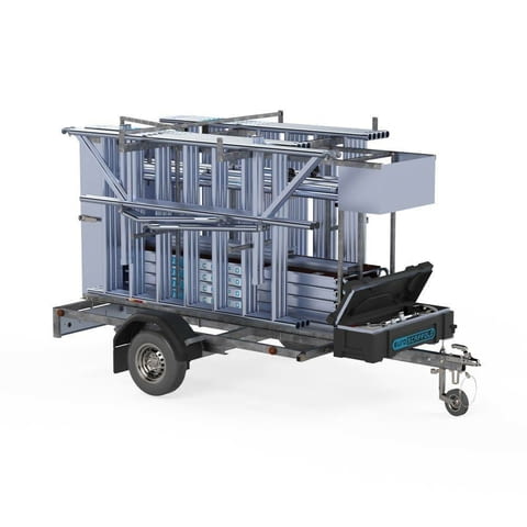 Заключващо се ремарке със Скеле - град Велико Търново | Ремаркета / Фургони - снимка 1