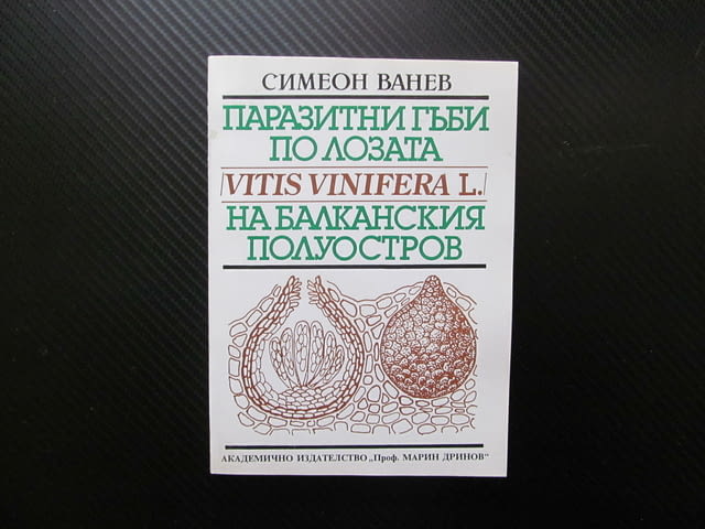 Паразитни гъби по лозата на Балканския полуостров Симеон Ванев гъбни болести лозе реколта плод лозя - снимка 1