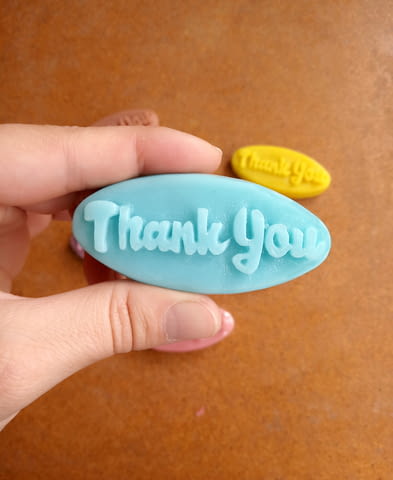 Ароматни и Цветни глицеринови сапунчета с надпис „thank you“ 10 броя от atelierabcarving.com - снимка 2