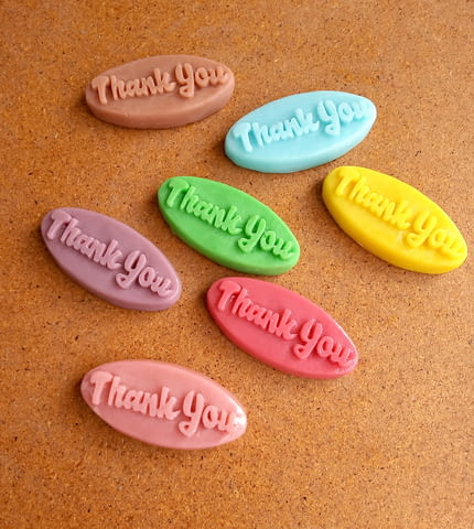 Ароматни и Цветни глицеринови сапунчета с надпис „thank you“ 10 броя от atelierabcarving.com - снимка 4