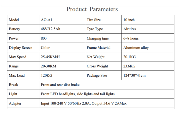 Електрически скутер/тротинетка AOKDA A1 800W 12.5AH, city of Razgrad | Other - снимка 7