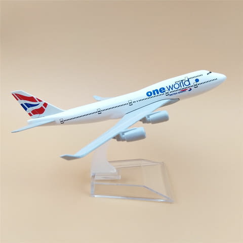 Boeing 747 самолет модел макет One World американски превоз пътници черна кутия пилот диспечер полет - снимка 3