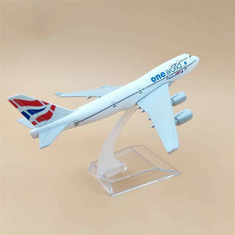 Boeing 747 самолет модел макет One World американски превоз пътници черна кутия пилот диспечер полет - снимка 5