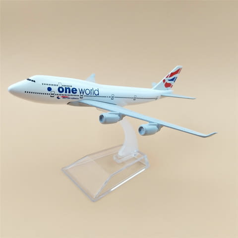 Boeing 747 самолет модел макет One World американски превоз пътници черна кутия пилот диспечер полет - снимка 8