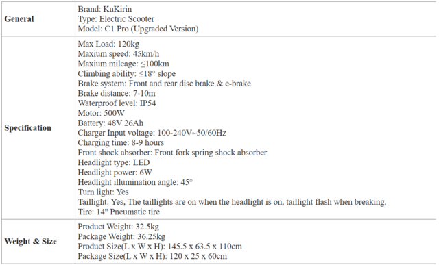 Електрически скутер/тротинетка със седалка KuKirin C1 PRO 500W 26AH - снимка 7