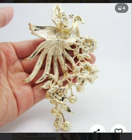 Брошка Паун лукс - град Монтана | Колиета / Синджири / Медальони - снимка 3