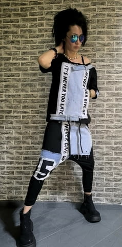 Страхотен дамски сет, дънки потури и блуза с деним!, град Троян | Дамски Дрехи - снимка 3