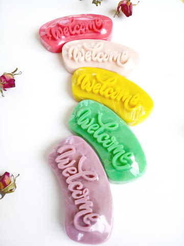 Стилни и ароматни сапунчета с релефен надпис ‘Welcome’ 10 броя - снимка 1