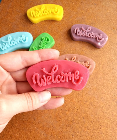 Стилни и ароматни сапунчета с релефен надпис ‘Welcome’ 10 броя - снимка 4