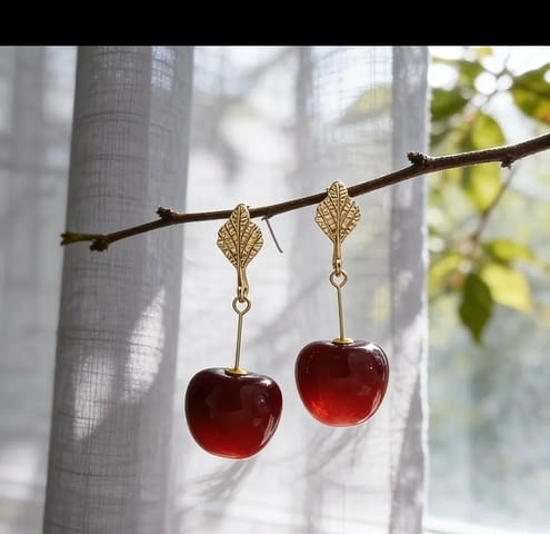 Обеци Череши - град Монтана | Обеци - снимка 3