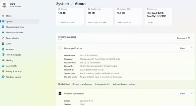 Продавам Lenovo IdeaPad V15 G3 IAP/i5-1235U/16GB RAM/512GB NVMe/1TB SATA3 - снимка 12