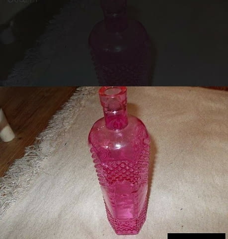 Бутилка Релефно стъкло - city of Montana | Carving - снимка 1