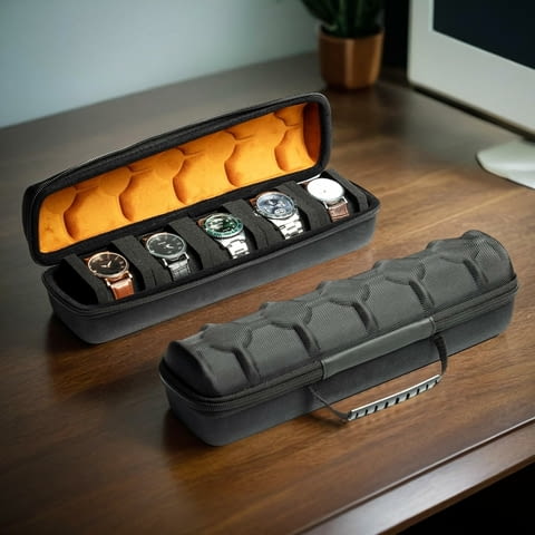 Калъф за съхранение и транспортиране на часовници носене кутия ръчни колекция продажба запазване хуб - снимка 1