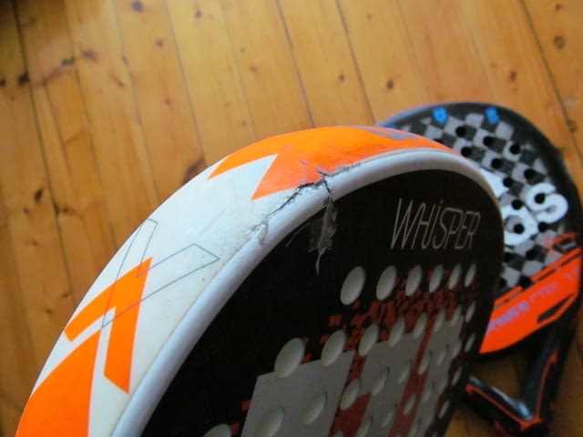 Две ракети плажен тенис падел бал Adidas Wilson игра хилки употребявани забележки забавление навън - снимка 5