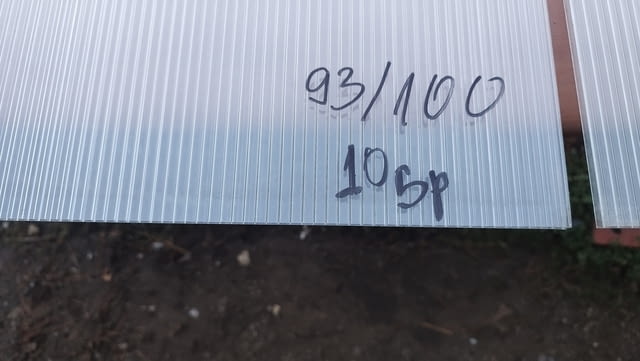 Поликарбонат - Каналчест поликарбнат парчета 93/100 - 93/70см - снимка 3