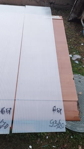 Поликарбонат - Каналчест поликарбнат парчета 93/100 - 93/70см - снимка 7