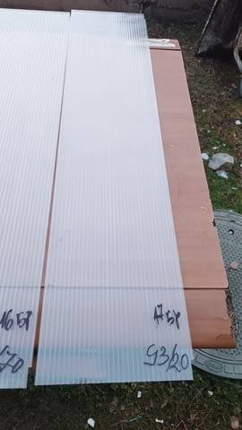 Поликарбонат - Каналчест поликарбнат парчета 93/100 - 93/70см - снимка 9