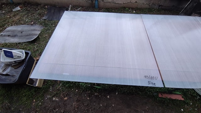 Поликарбонат - Каналчест поликарбнат парчета 93/100 - 93/70см - снимка 10