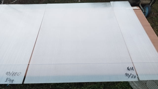 Поликарбонат - Каналчест поликарбнат парчета 93/100 - 93/70см - снимка 12