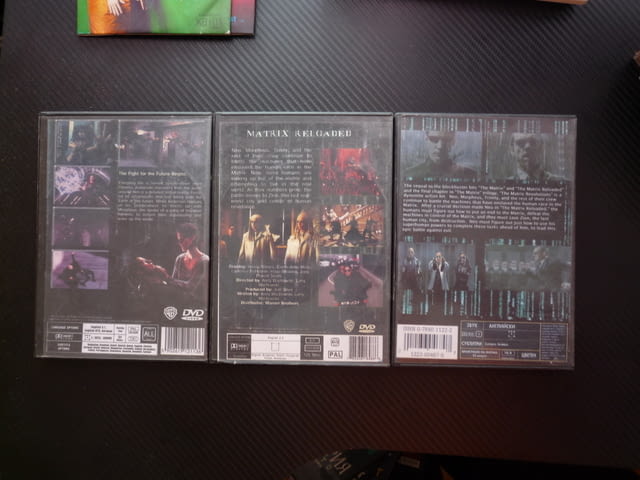 Матрицата 1-3 DVD филм Емблематичен Киану Рийвс екшън агент Смит избраният куршуми страхотен трилър - снимка 3