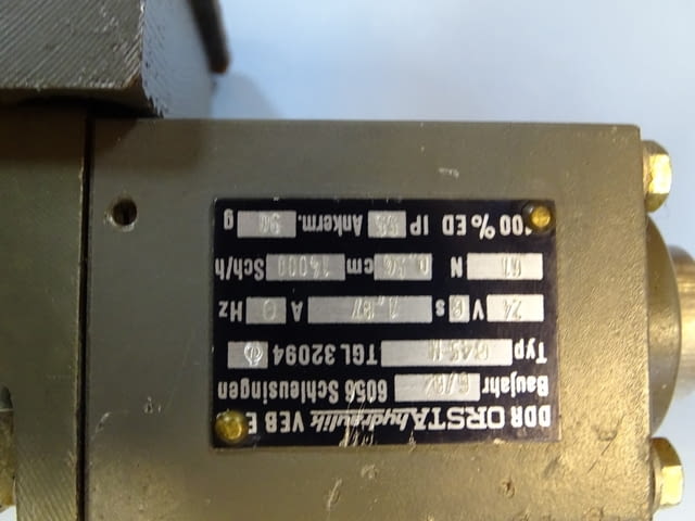 Хидравличен разпределител ORSTA VW 6 TGL26223140 Hydraulic Valve 24V - снимка 3
