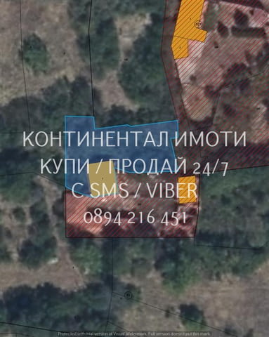 Код 63188. Дворно място 510м2 със стара разрушена къща, вписана в кадастъра, което дава възможност з - снимка 1