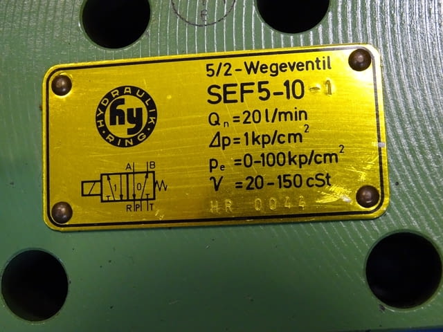 Хидравличен разпределител Hydraulik Ring SEF5-10 solenoid directional valve 24VDC - снимка 2