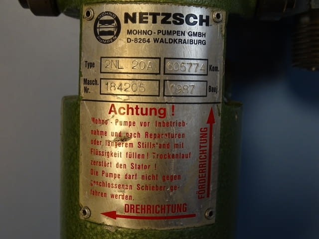 Винтова помпа NETZSCH MOHNO-PUMPEN 2NL 20A eccentric screw progressive cavity pump - снимка 2