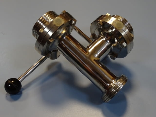 Кран спирателен ръчен неръждаем Acta Laval T-port diver valve AISI 304 - снимка 4