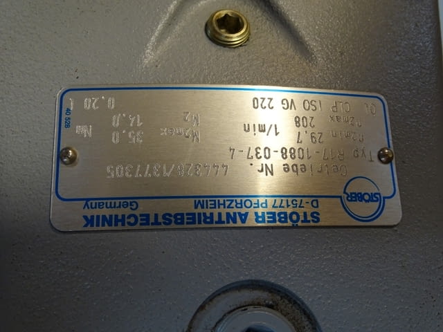 Вариаторен мотор редуктор STOBER typ R17-1088 Variable Gear Motor 0.37kW - снимка 3