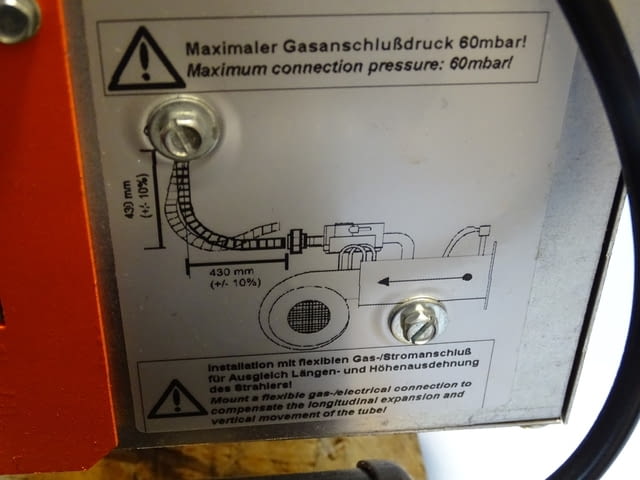 Газов инфрачервен нагревател novo Schwank 30 230V/50Hz/75W 3.08m3/h - снимка 9